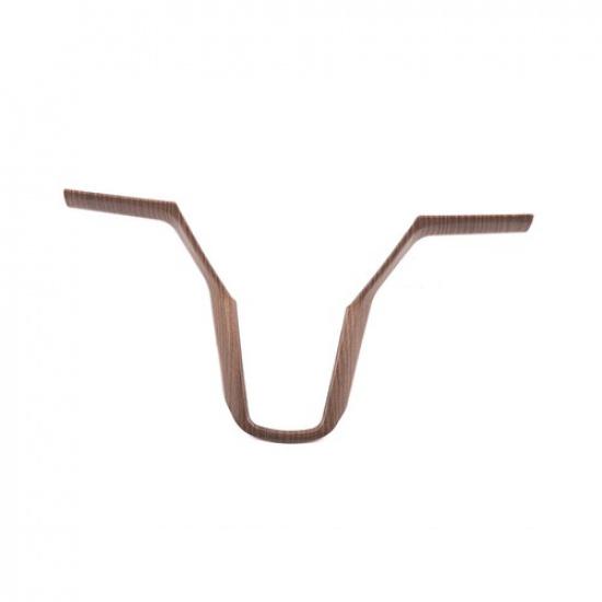 ABS Pear Wood Steering Wheel V-Shape Frame Trim Cover For Tesla Model 3 Y 17-21