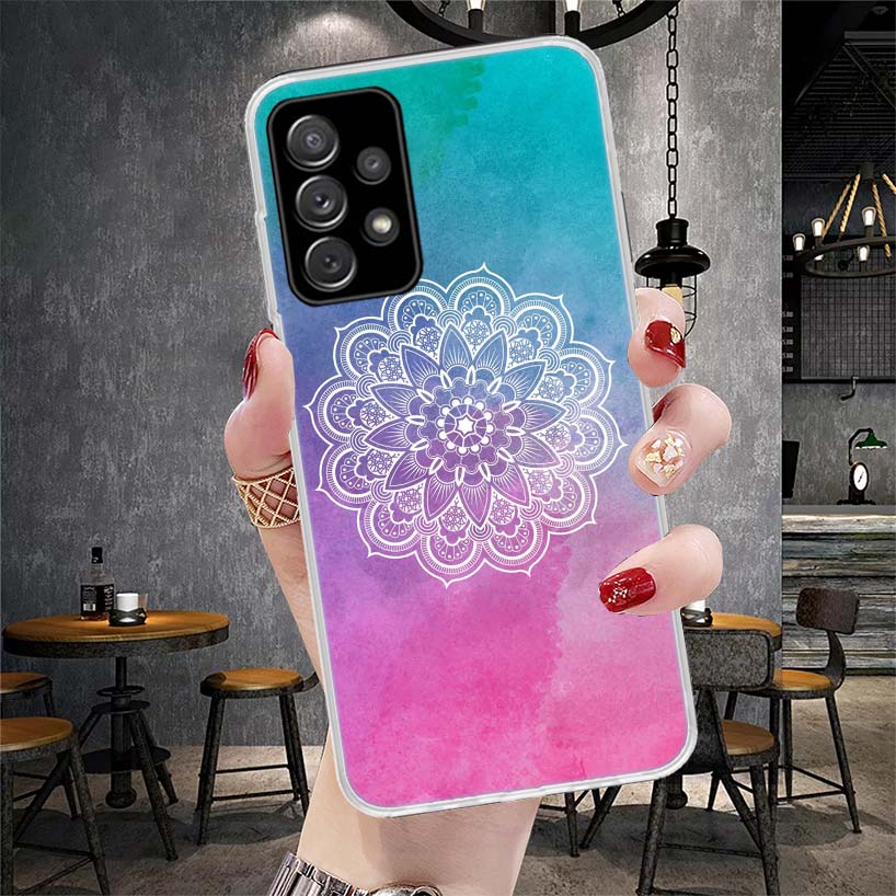 Totem Mandala Colorful Flower Soft Phone Case For Samsung Galaxy S22 S23 S24 S25 Edge S26 Ultra S20 FE S21 Plus + Fundas Coque G