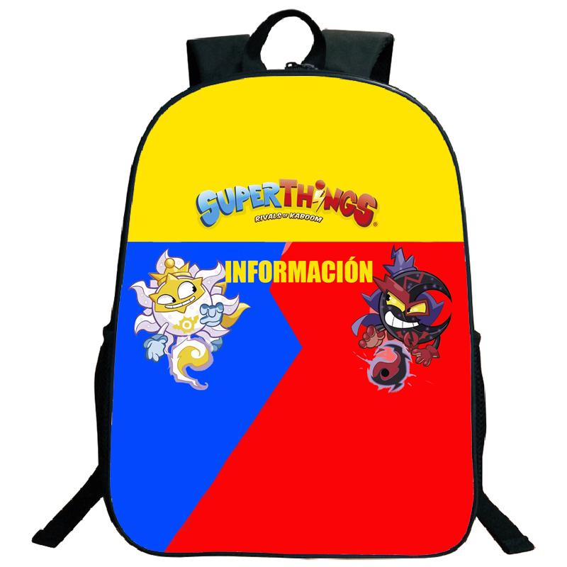 SuperThings 10 Zaino Scolastico per Bambini, Cartone Animato Super Zings Borse Scolastiche per Ragazzi Ragazze, Borse Resistenti e Leggere per la Scuola Primaria