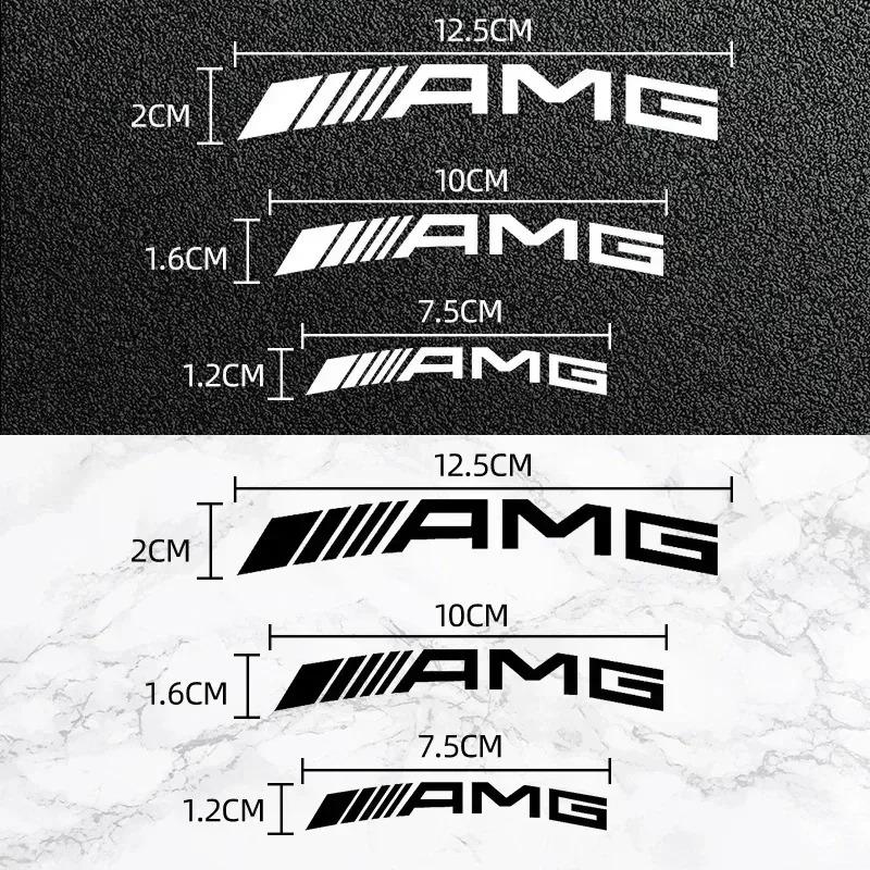 For Mercedes Benz 6pcs Car Styling Car Brake Caliper Stickers For AMG Mercedes Benz W204 W124 W201 W202 W212 W220 W205 GLA CLA Automotive Goods