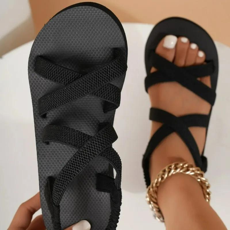Womens Sandals Elastic Back Strap Sandals Summer Wedges Sandals for Women Non Slip Platform Sandal Soft EVA Beach Sandal