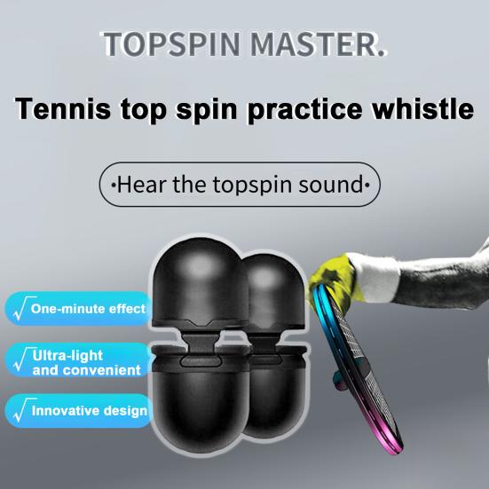 2 pezzi fischietti da tennis topspin allenamento tennis colpo swing attrezzatura ausiliaria allenatore di battuta controllo dello spin attrezzatura di allenamento per principianti