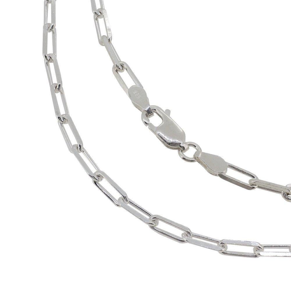 Gin no Long Azuki Lanț tăiat Lungime Lățime Argint 925 Colier Lanț Colier Lanț numai [Shinjuku Kura] 4 fețe 40-60cm (60cm) aproximativ. 3.0mm