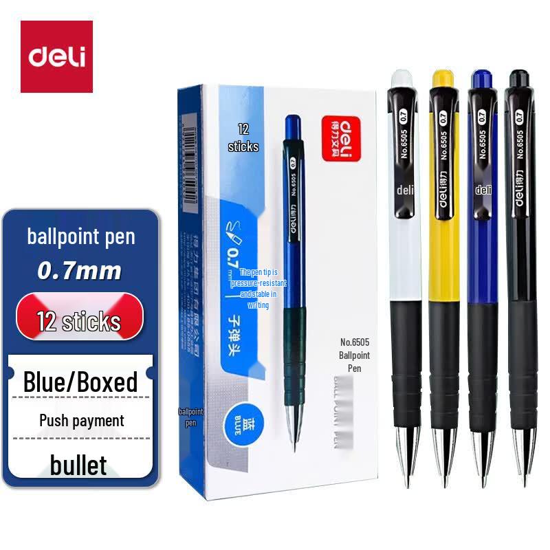 Deli 6505 Retractable 0.7mm Ballpoint Pen