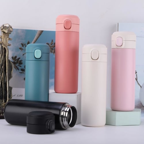 Vacuum Insulated Water Bottle, 320ml/420ml, Stainless Steel, One-Touch Opening, Dishwasher Safe, Direct Drinking, Portable, Easy to Clean, Opens with