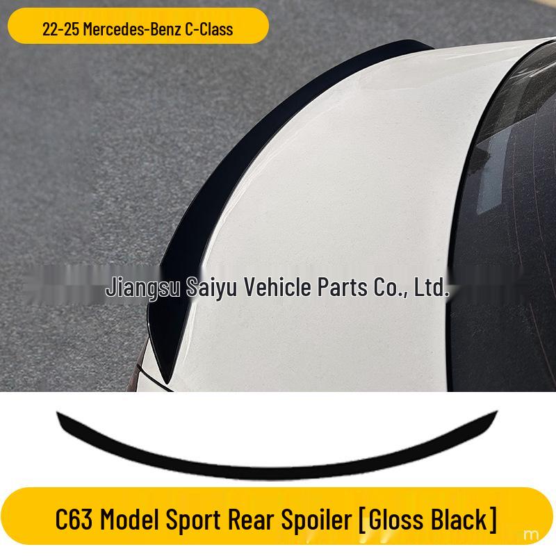 22-25 Mercedes-Benz C-Class C63/AMG Sport Rear Spoiler, ABS, No-Drill Installation