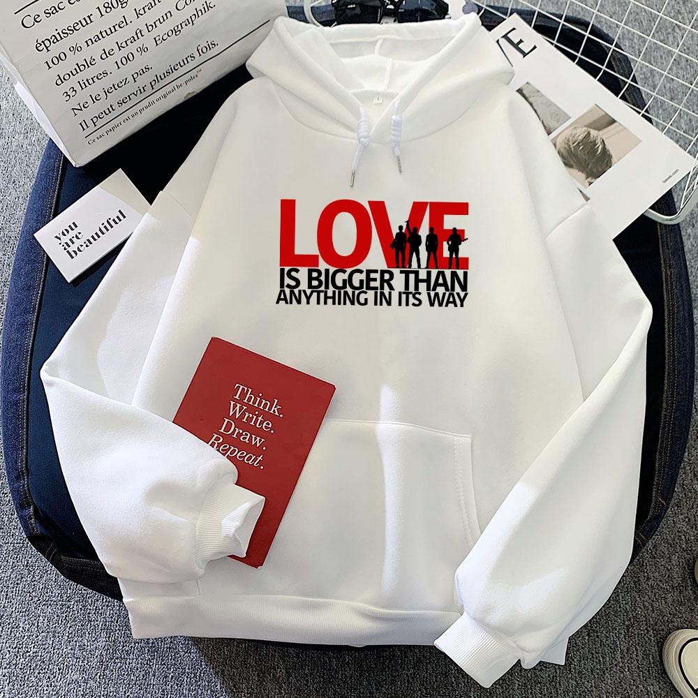 Love Is Bigger Than Anything In Its Way Hoodies Rock Band U2 Hip Hop Streetwear Women/Men Sweatshirts Graphic Clothes Casual Top