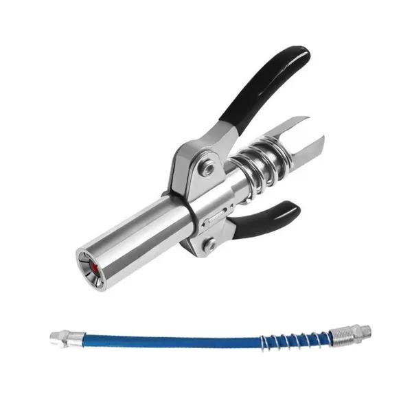 Double Handle Grease Tool Coupler Heavy Duty Quick Release Grease Gun Without/with 30cm Hose
