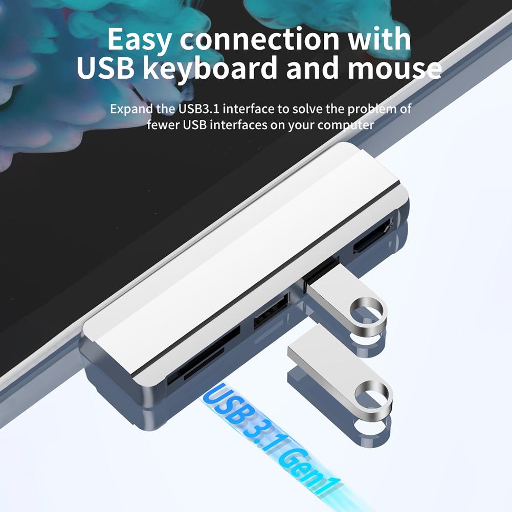 5 In 1 USB Docking Station for Surface Pro 5 Pro 4 Hub Dock Station with 4K HDMI-compatible USB 3.0 TF Slot