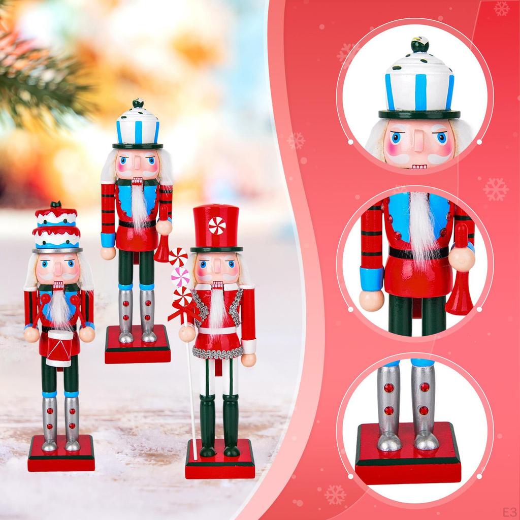 Christmas Decoration Standing on A Base Nostalgic Doll for Desk Centerpiece