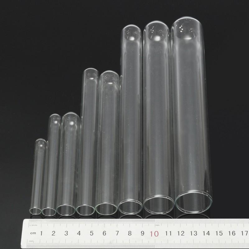 5Pcs 75/100/150/200mm Pyrex Glass Blowing Tubes 3/4 /6/8Inch Long Thick Wall Test Tube