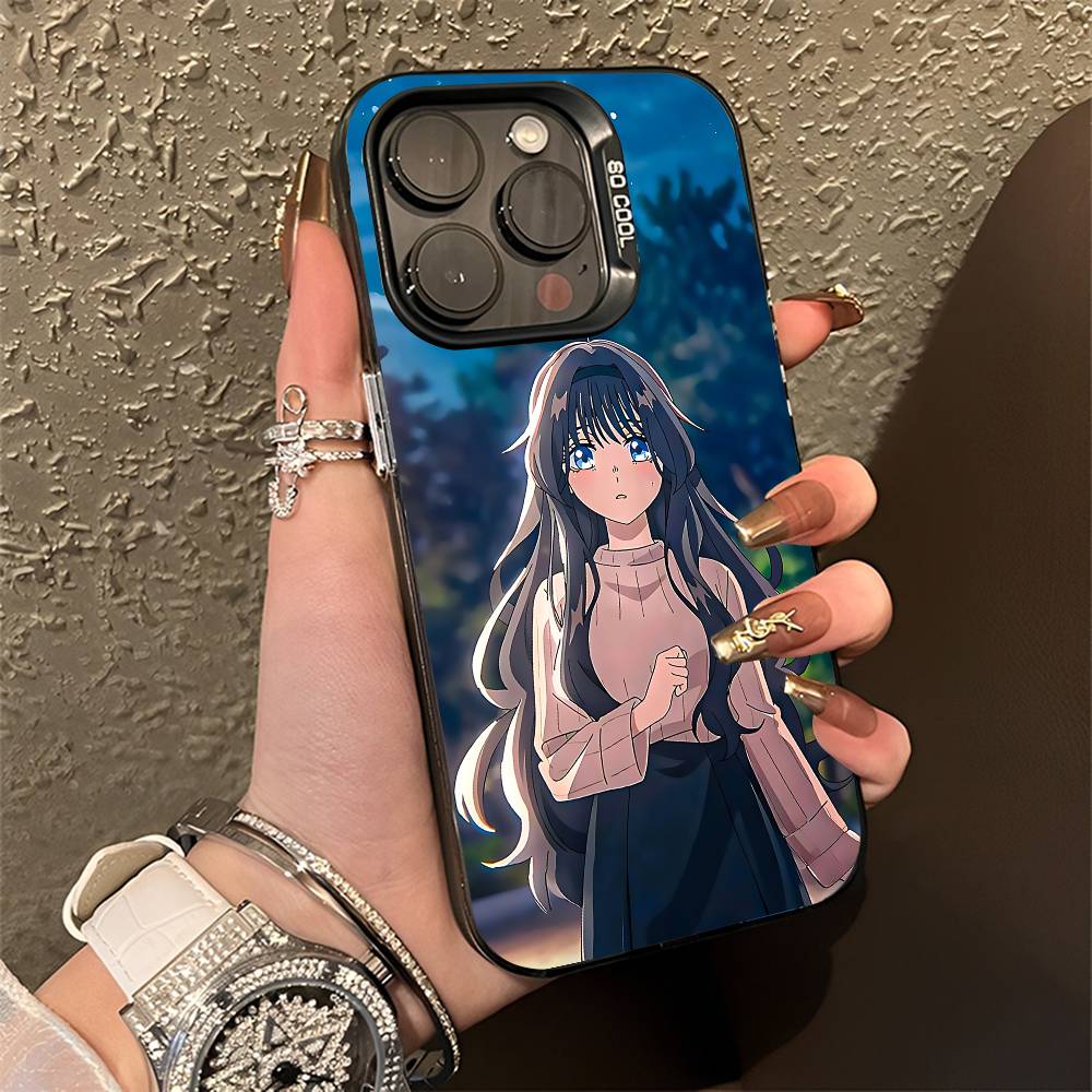 K-Kaoruko W-Waguri Phone Case For iPhone 15,16,12,14,13,17,11,E,Pro,Max,Plus,Air,Mini Black TPU Cover