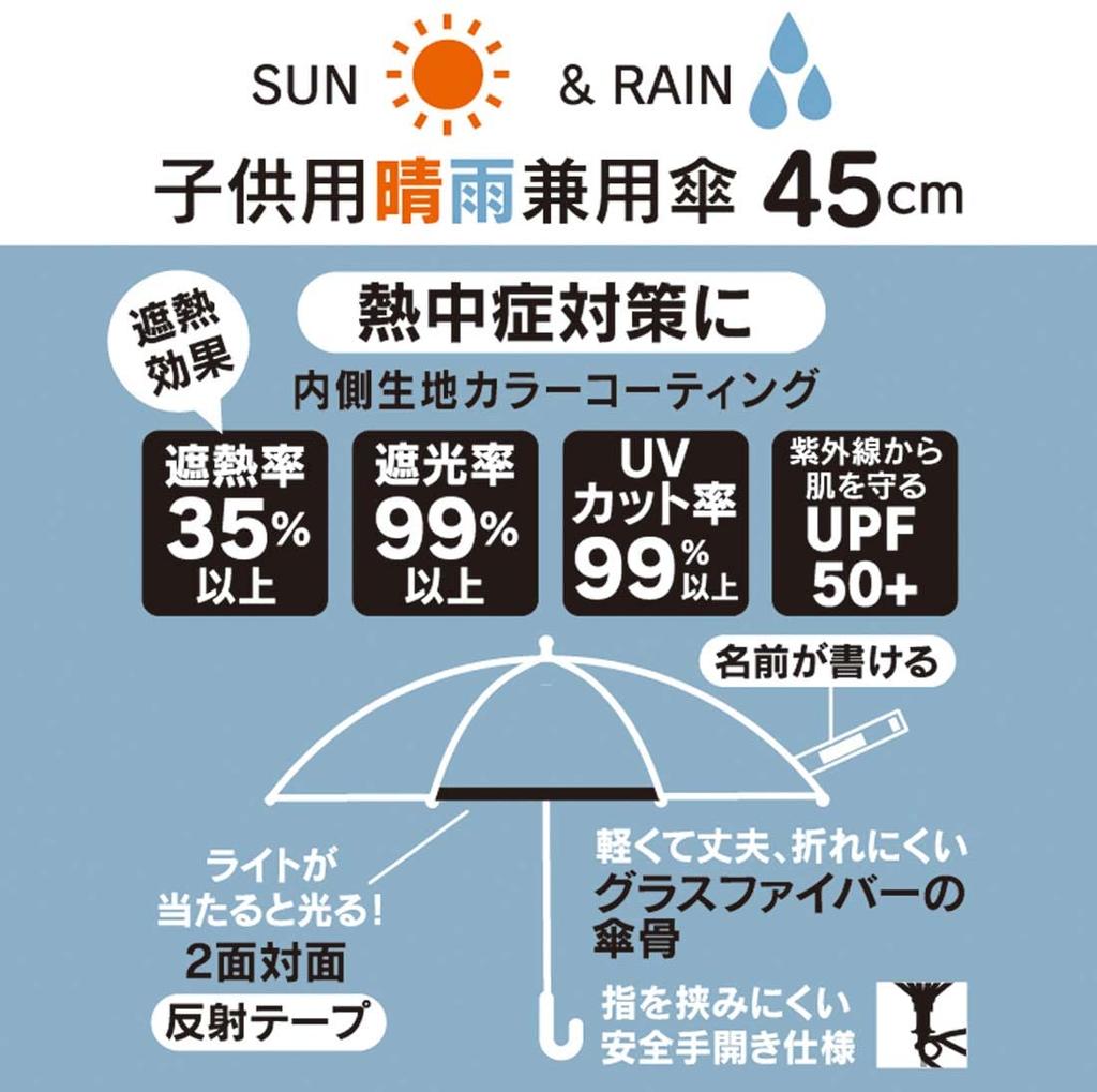 Skater Parasol 45cm Plarail For ages Elementary school students type that prevents fingers from getting pinched UV protection 8 ribs Boys Umbrella for