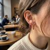 3PCS/Set Minimalist Hoop Earrings Round Shape Dainty Zircon Earrings Trendy Huggie Earrings  Wedding
