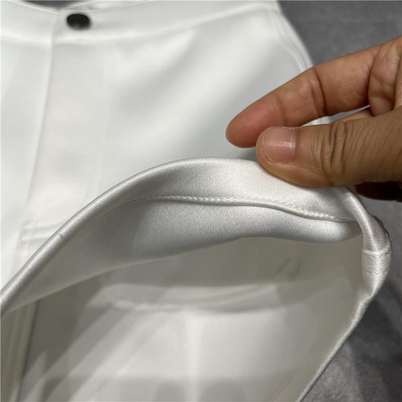 Pantaloni scurți din satin cu talie înaltă europeni și americani: 2023 Slim, Mulate pe șold, Modă casual