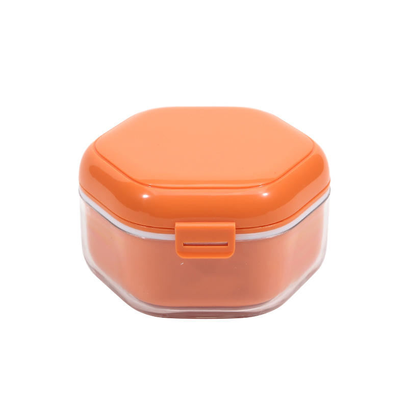 1Pc Denture Storage Box Case Dental Retainer False Teeth With Strainer Denture Cups Soaking Dentures Case