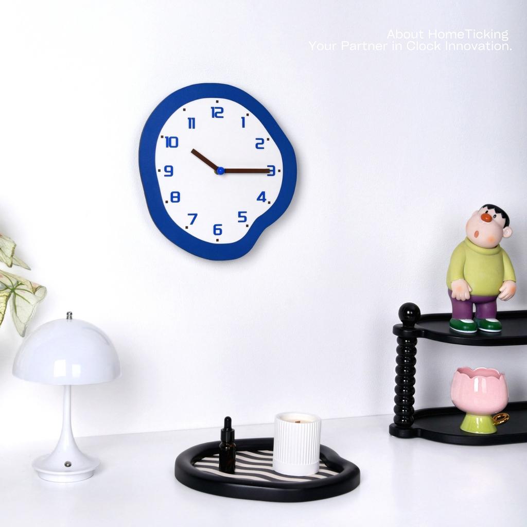 Advanced Minimalist Texture Art Wall Clock Home Clock Silent Living Room Decoration Clock Silent Punch-free Quartz Clock