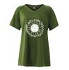 Women's Tops Dressy Summer Fashion Casual Print Casual T-Shirt Shoulder Sleeve V Neck Slim Flowy Tunic