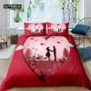 Home Living Luxury 3D Love Heart Bedding Set Duvet Cover Set Pillowcase Kids Bedding Set Queen and King EU/US/AU/UK Size