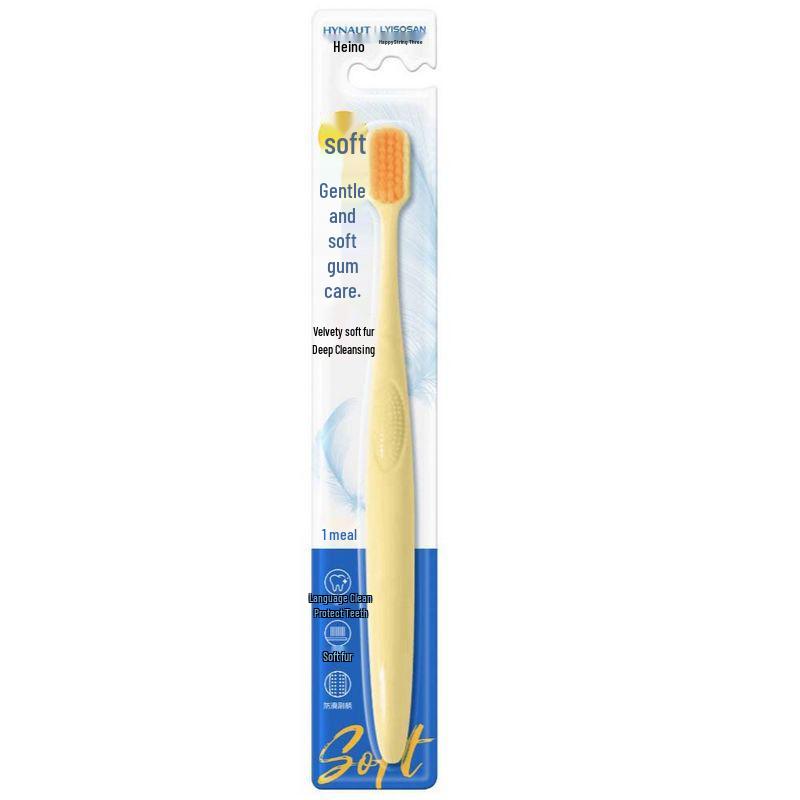 Hais Haina Adult Wide-Head Soft Bristle Toothbrush - No Shedding, Fine Bristles for Gentle Oral Cleaning