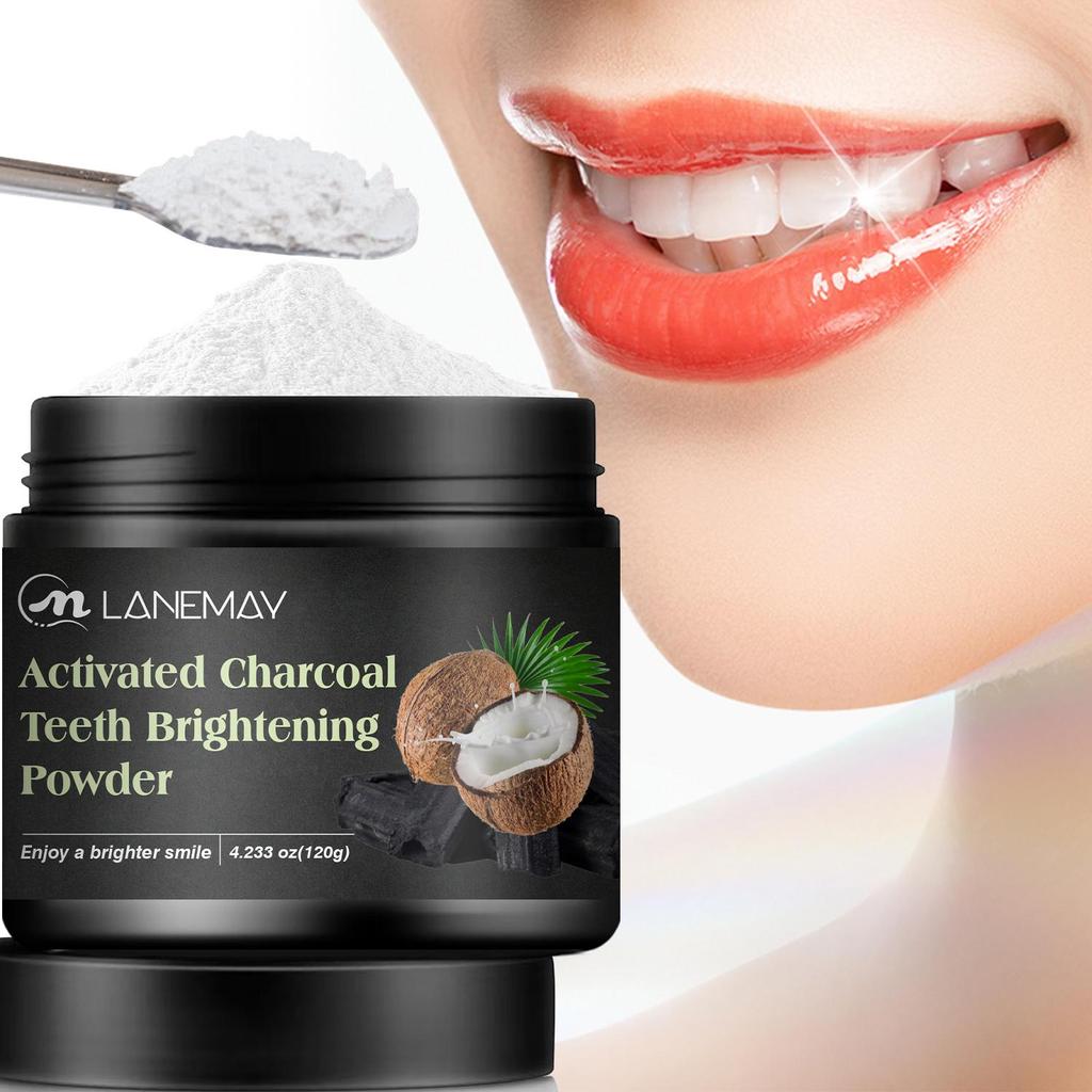 Activated Charcoal Teeth Brightening Powder-Clean Teeth and Freshen breath-Suitable For All Teeth Types, 120g