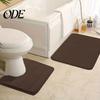 Coral Velvet Bath Mat 2Pcs/Set Bathroom Floor Non-Slip Bottom 40x60cm Durable 40x50cm U-Shaped Square Pad Absorbent Rug