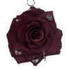 Decorative Studded Keychain Rose Flower Pattern Metallic Accent Compact Lightweight Design For Keys Wallets Gift