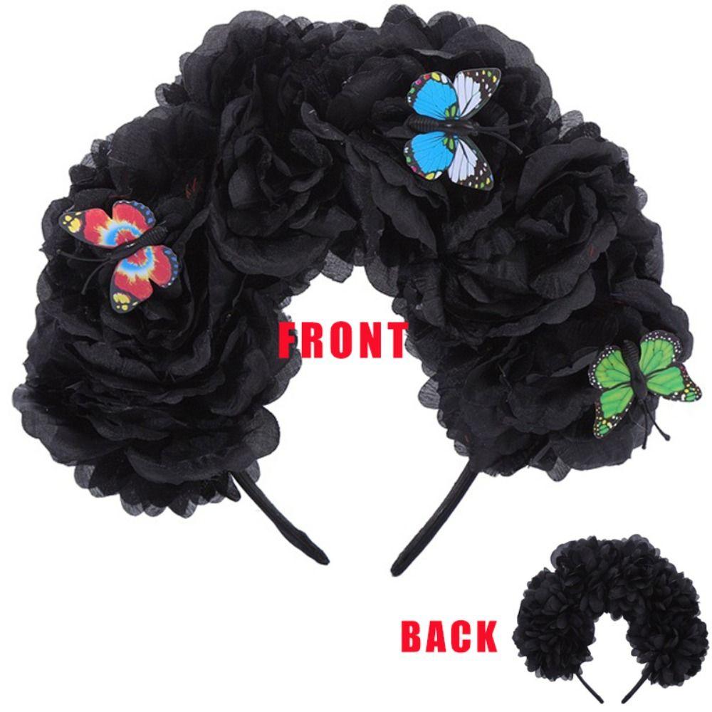 Lightweight Artificial Camellia Headband Comfortable Fabric Headband Halloween