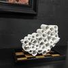 Resin Handicraft Abstract Honeycomb Hollow Mesh Conduit Geometric Handwork Decorative Figurines Home Decoration Accessories