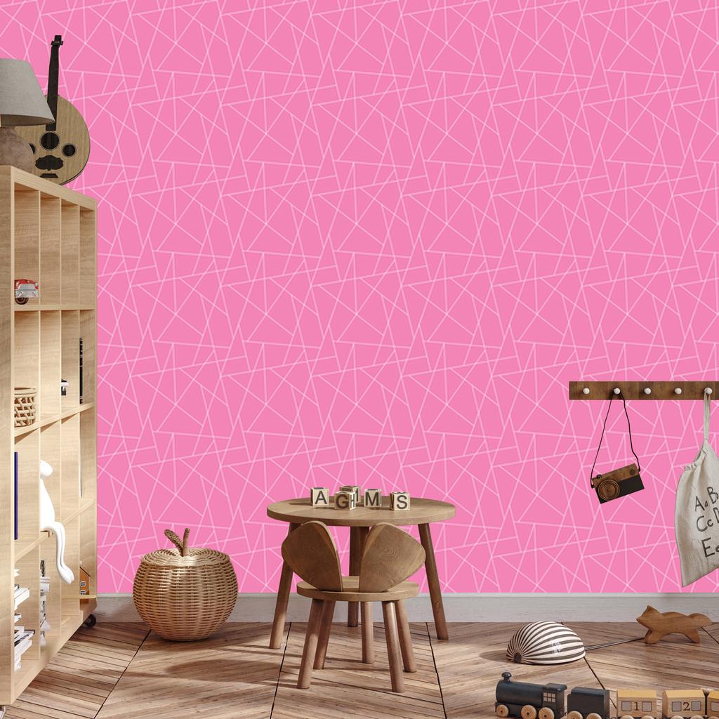 Wallpaper Geometric pattern powder pink, bottom powder pink 50x1000