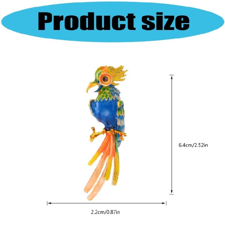 Eye Catching Sophisticated Alloy Parrot Pin Portable Jewelry Accessory for Themed Event Stylish Outfits Casual Wear