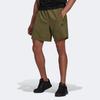 Adidas Solid Color Logo Athletic Shorts Men Bottoms Dark-Olive-Green HC6856