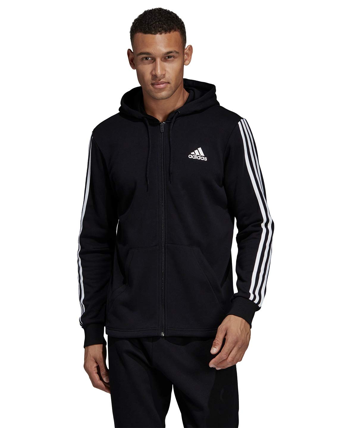 

Adidas MUSTHAVES Толстовка Тренировочная Размер Размер Мужская 3 полоски Полная молния (Флисовая подкладка) Носить, FSD66, Черный/Белый (DT9896), Дж/Л (Япония Л)