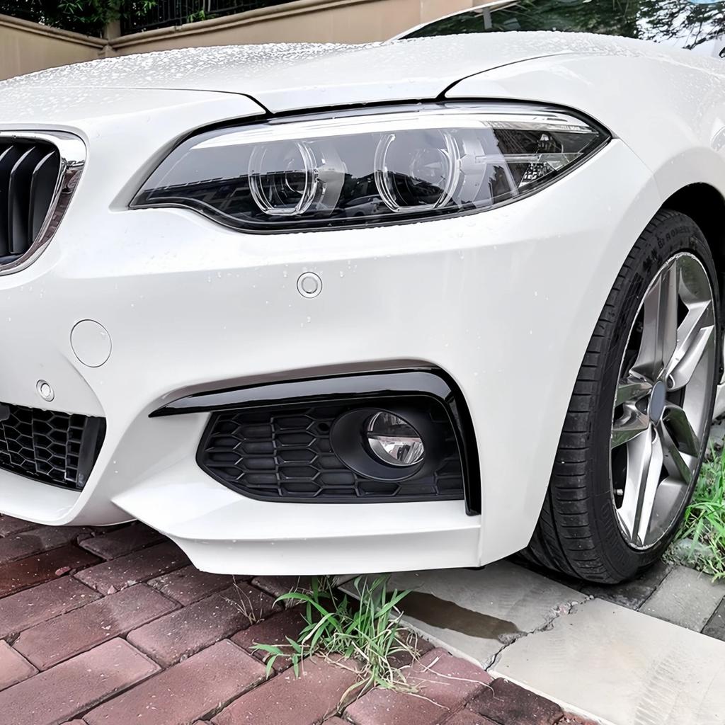 Paar Frontstoßstangenlippe Splitter Seitenschweller für BMW F22 F23 F87 M2 M Sport 2014-2022 Nebelscheinwerferabdeckung Zierleiste