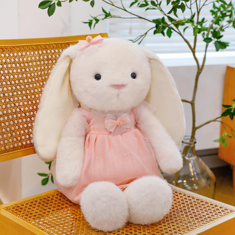 Plush Bunny Toy For Kids With Pp Cotton Filling For Decoration Kids Gift