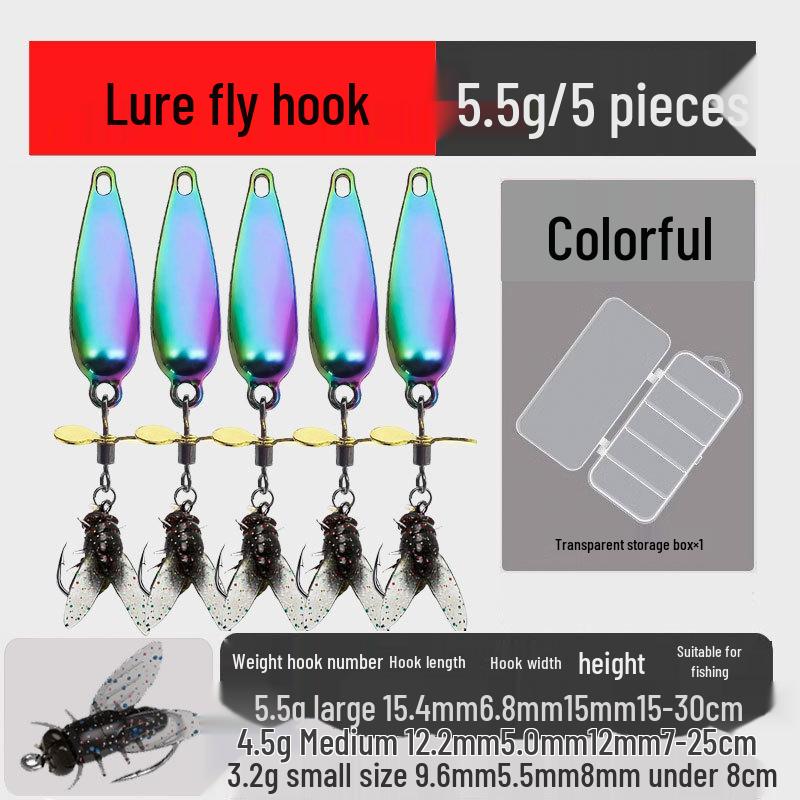 Propeller Spinner Fly Fishing Lure - Micro Soft Bait Hook for White Mouth Fishing