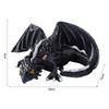 Sculpture de Dragon Noir Grande Taille Décoration Dragon en Résine Ornements de Dragon Cadeaux