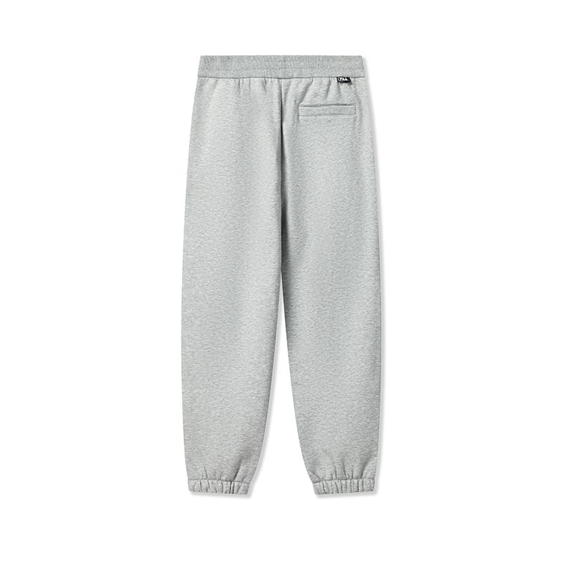 FILA Original Fashion Retro Simple Personality Versatile Comfortable Loose Warm Fleece Cuffed Knitted Casual Pants Men pants F51M549601F-MG