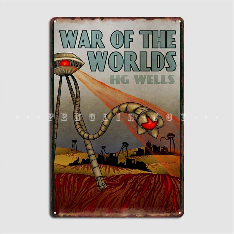 

War Of The Worlds Metal Plaque Poster Plaques Club Bar Funny Wall Pub Tin Sign Poster