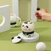 Changbaosen Cartoon Panda Mug with Lid and Spoon