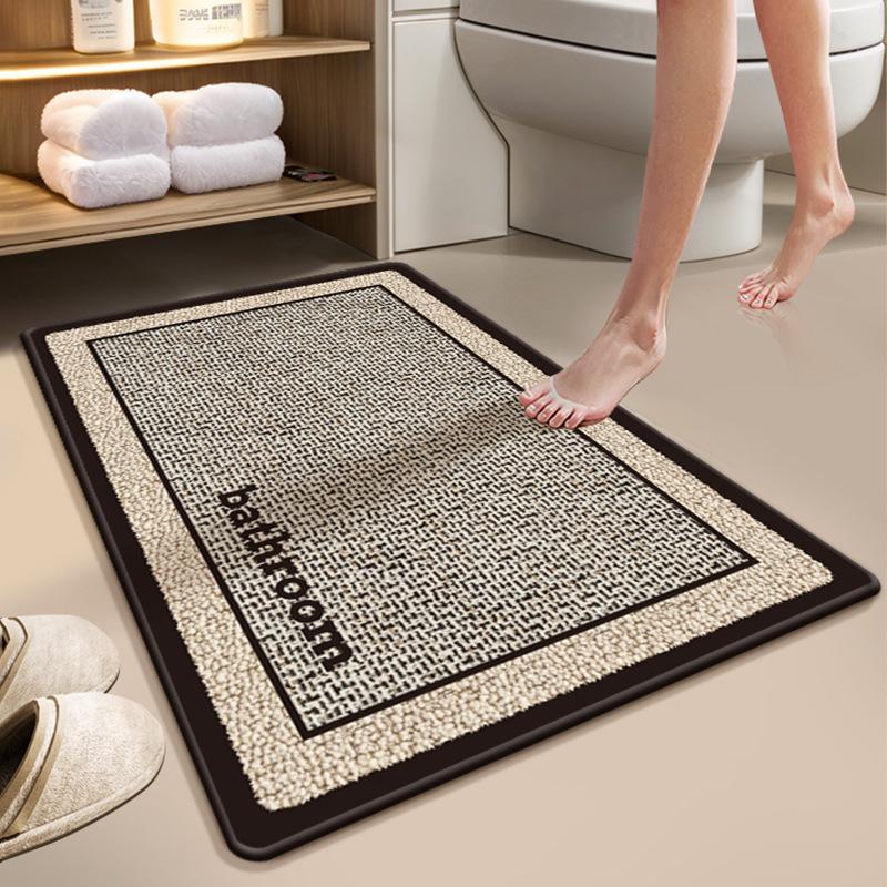 

Bathroom Floor Mat Absorbent and Anti-slip Mat Door Mat Home Accessories 40*60cm