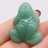 1Pc, Money Frog Figurine, Natural Crystal Stone Ornamental Decorations Jewelry for Good Luck & to Manifest Wealth 30×38mm