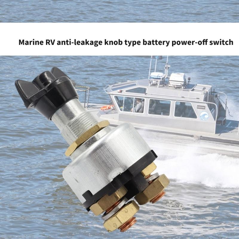 Boat Battery Cut Off Switches Corrosion Resistant Copper Material Easy Install for Marine Vehicles Motorhome Power Management