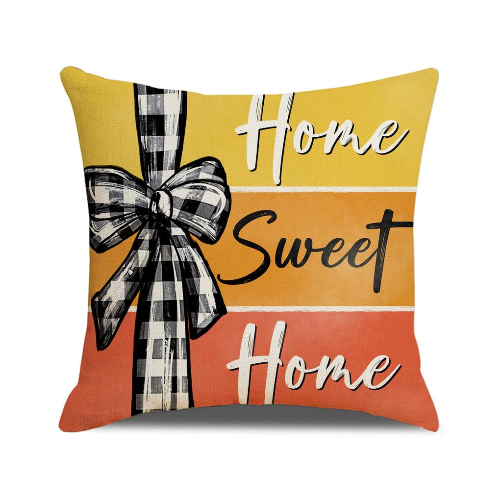 Floral Print Pillow Cover Spring Living Room Decor Sofa Cushion Linen Simple Versatile Car Cushion Cover