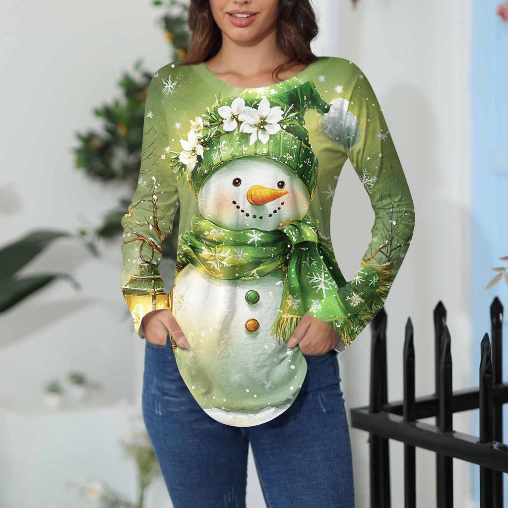 Tee Shirts For Women Fall Casual Long Sleeve Shirts Sweatshirt Vintage Graphic Printing Top Pullover Valentine's Day