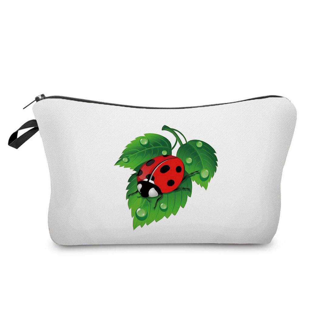 Women Insects Print Cosmetic Bag Toiletries Organize Travel Storage Case 6415