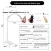 Crystal Diamond U-Shaped LED Half-Moon Nail & Eyelash Lamp - 24-inch Beauty Salon Floor Light