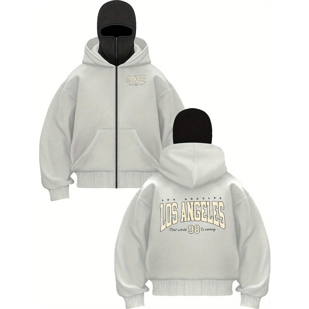 

Мужская толстовка с капюшоном, свободного кроя, на молнии, куртка-худи, уличная одежда, повседневная верхняя одежда для повседневных занятий спортом, прочная конструкция, уличный стиль M