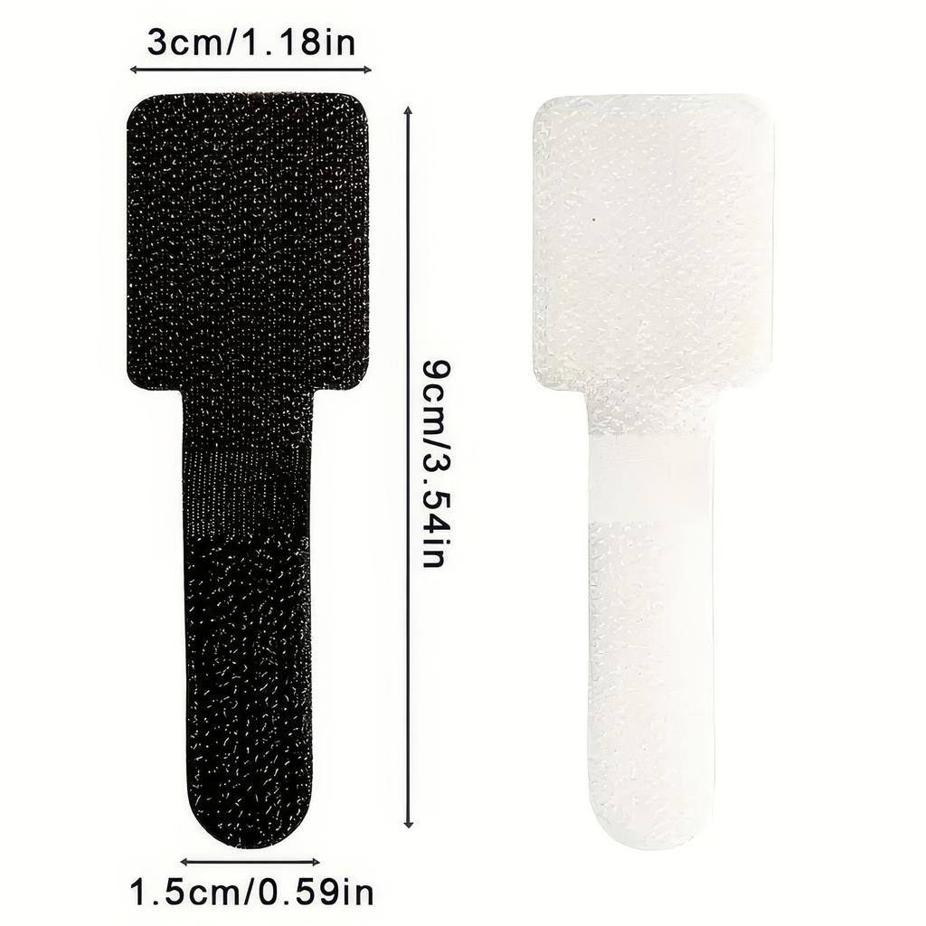 10 White Wire Ties, Space Saving, Multifunctional Cable Management, Suitable for Desktop and Workshop Organization
