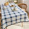 Plaid Series Dining Table Cloth Washable Waterproof Dining Table Mat Simple Special-Shaped Tablecloth Dustproof Coffee Table Cloth Covering Cloth